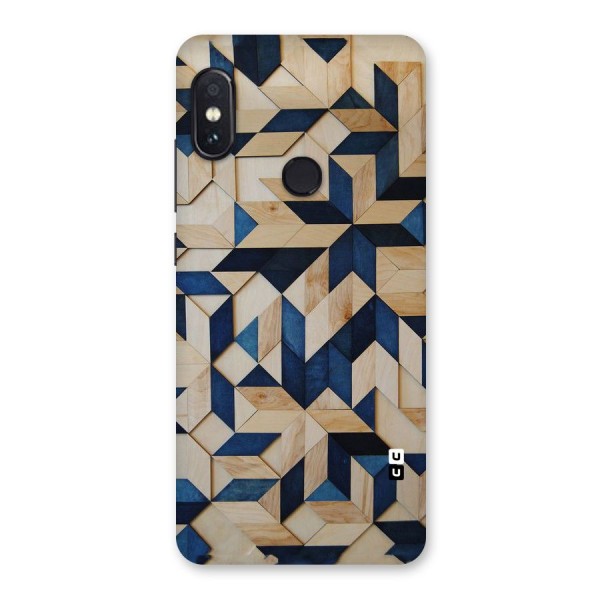 Disorted Wood Blue Back Case for Redmi Note 5 Pro