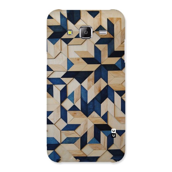 Disorted Wood Blue Back Case for Samsung Galaxy J5