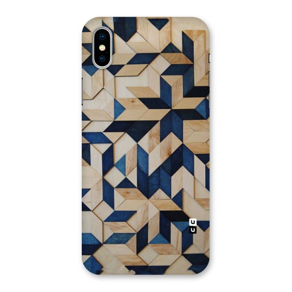 Disorted Wood Blue Back Case for iPhone X