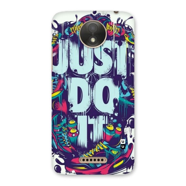 Do It Abstract Back Case for Moto C Plus