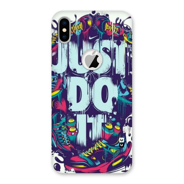 Do It Abstract Back Case for iPhone XS Logo Cut