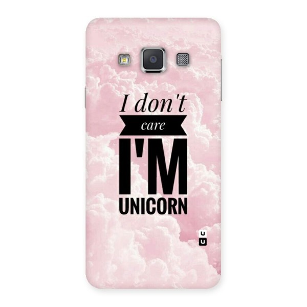 Dont Care Unicorn Back Case for Galaxy A3