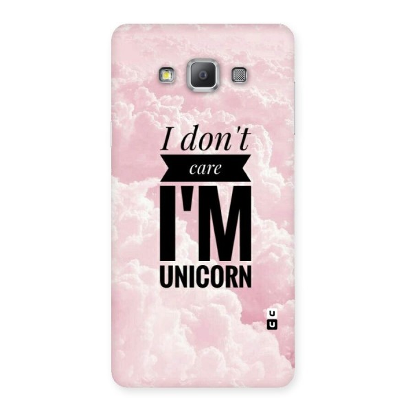 Dont Care Unicorn Back Case for Galaxy A7