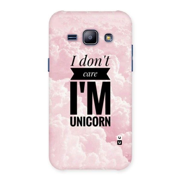 Dont Care Unicorn Back Case for Galaxy J1