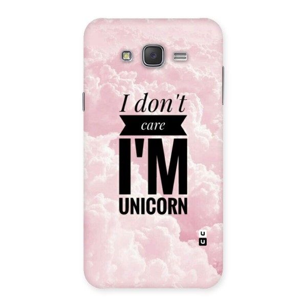 Dont Care Unicorn Back Case for Galaxy J7
