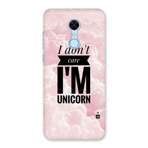 Dont Care Unicorn Back Case for Redmi Note 5