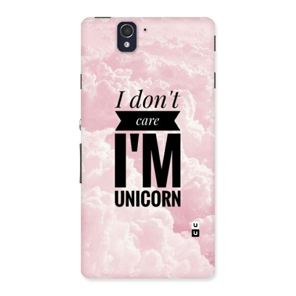 Dont Care Unicorn Back Case for Sony Xperia Z