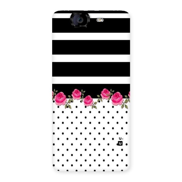 Dots Roses Stripes Back Case for Canvas Knight A350