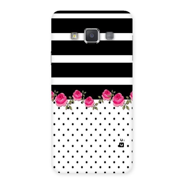 Dots Roses Stripes Back Case for Galaxy A3