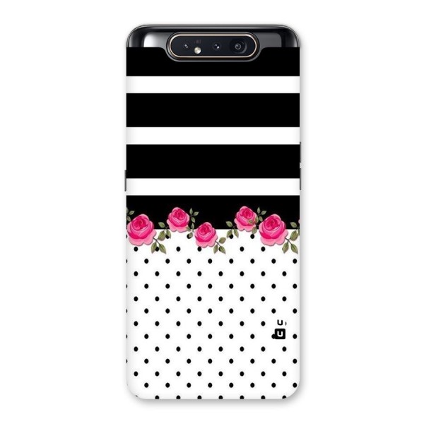 Dots Roses Stripes Back Case for Galaxy A80