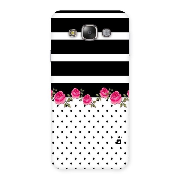 Dots Roses Stripes Back Case for Galaxy E7