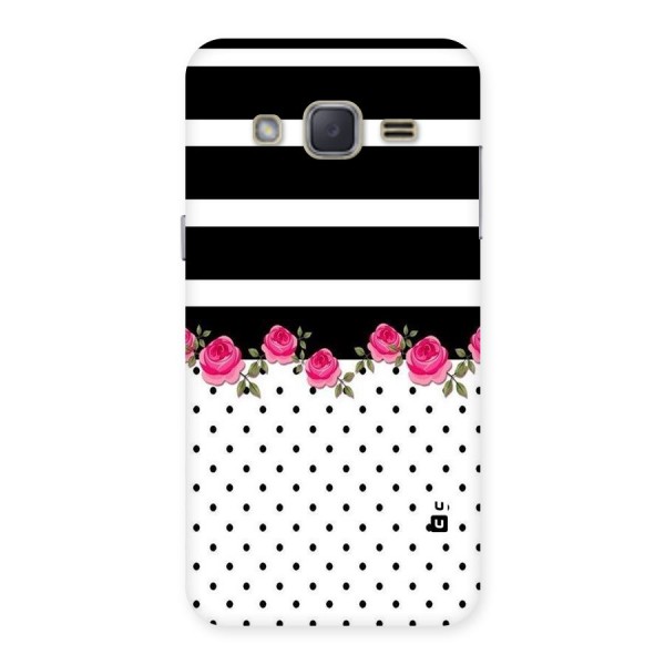 Dots Roses Stripes Back Case for Galaxy J2