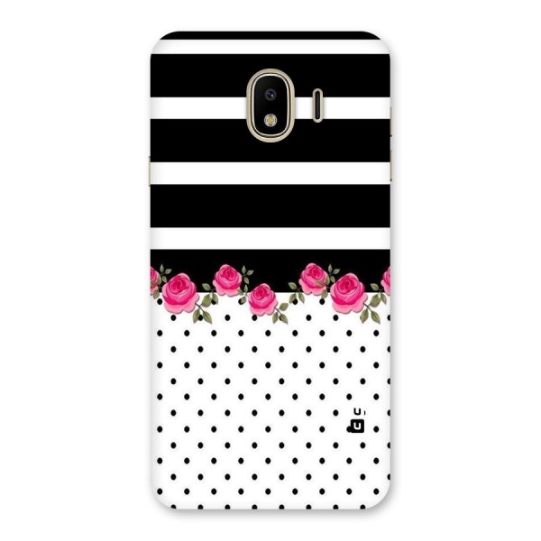 Dots Roses Stripes Back Case for Galaxy J4