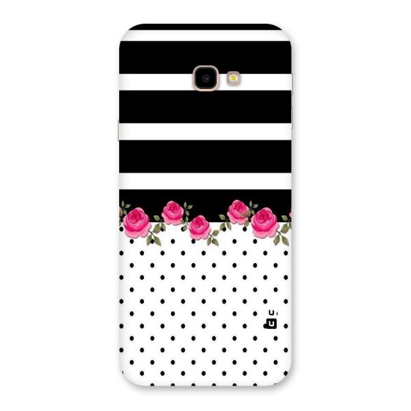 Dots Roses Stripes Back Case for Galaxy J4 Plus