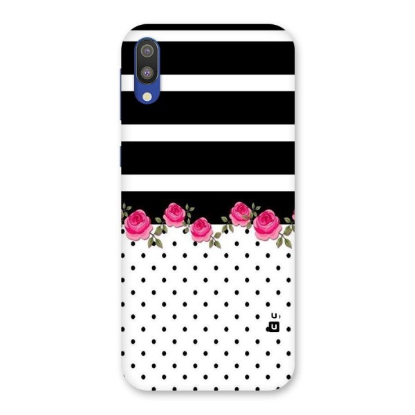 Dots Roses Stripes Back Case for Galaxy M10