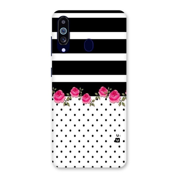 Dots Roses Stripes Back Case for Galaxy M40