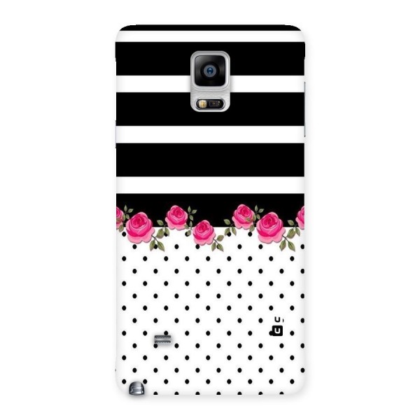 Dots Roses Stripes Back Case for Galaxy Note 4