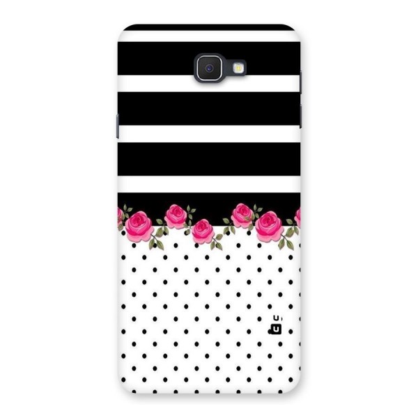 Dots Roses Stripes Back Case for Galaxy On7 2016