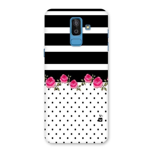 Dots Roses Stripes Back Case for Galaxy On8 (2018)
