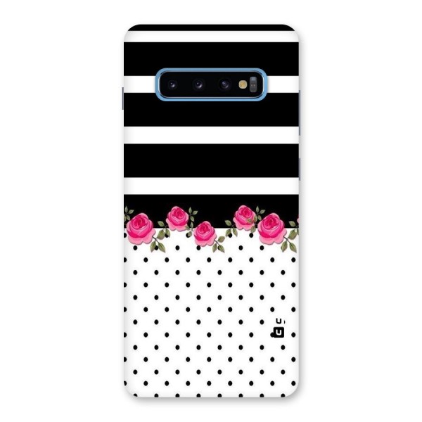 Dots Roses Stripes Back Case for Galaxy S10 Plus