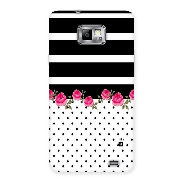 Dots Roses Stripes Back Case for Galaxy S2