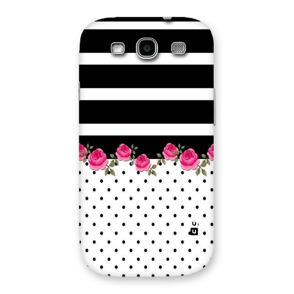 Dots Roses Stripes Back Case for Galaxy S3