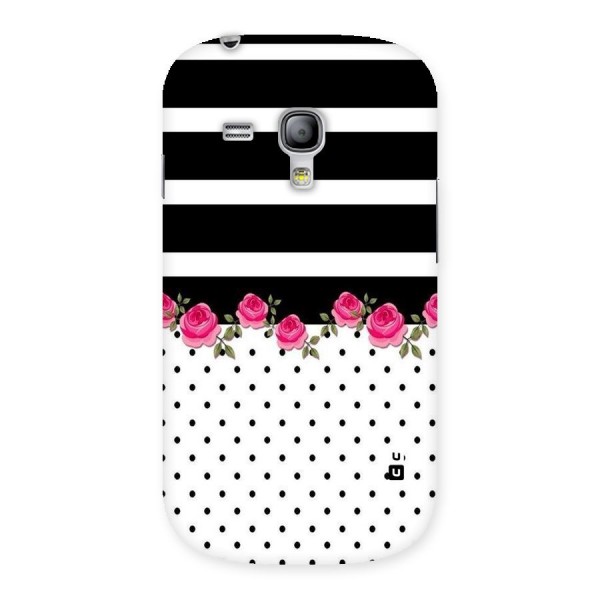 Dots Roses Stripes Back Case for Galaxy S3 Mini