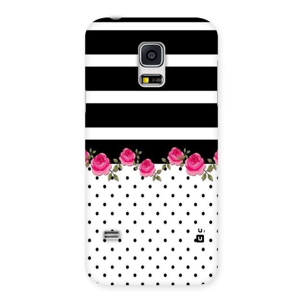 Dots Roses Stripes Back Case for Galaxy S5 Mini