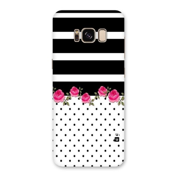 Dots Roses Stripes Back Case for Galaxy S8