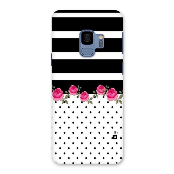 Dots Roses Stripes Back Case for Galaxy S9