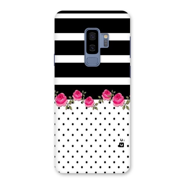 Dots Roses Stripes Back Case for Galaxy S9 Plus