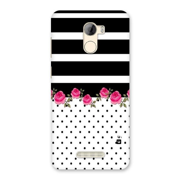 Dots Roses Stripes Back Case for Gionee A1 LIte