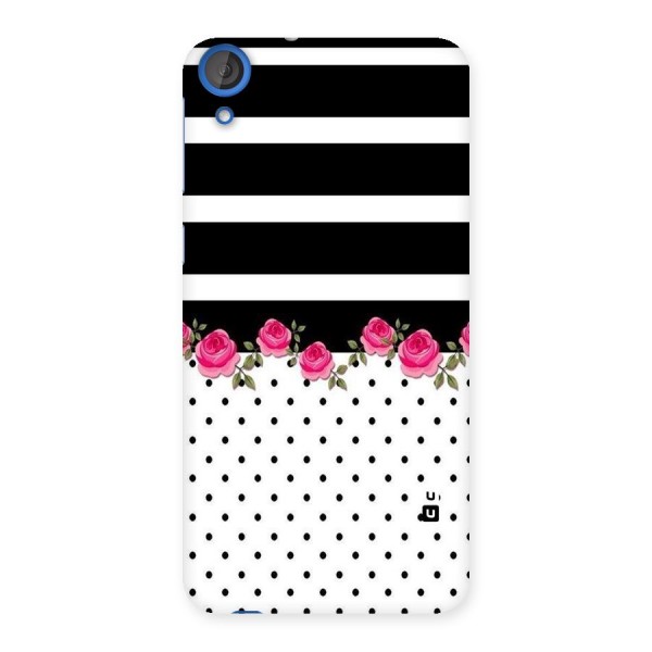 Dots Roses Stripes Back Case for HTC Desire 820