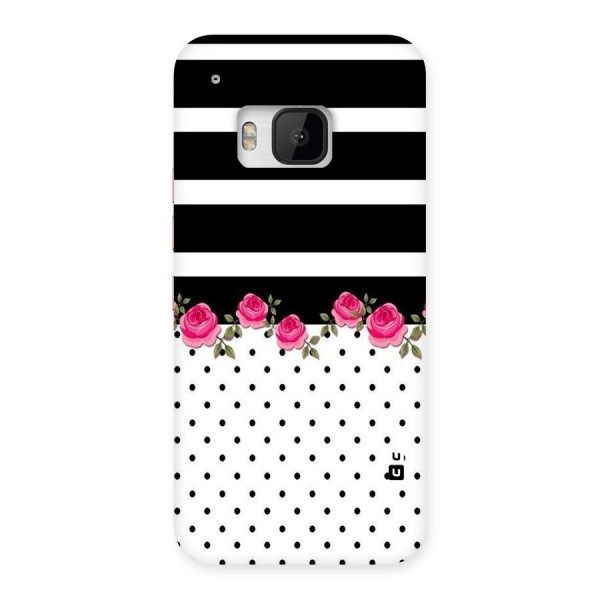 Dots Roses Stripes Back Case for HTC One M9
