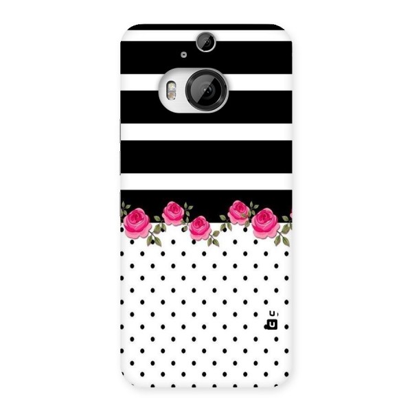 Dots Roses Stripes Back Case for HTC One M9 Plus