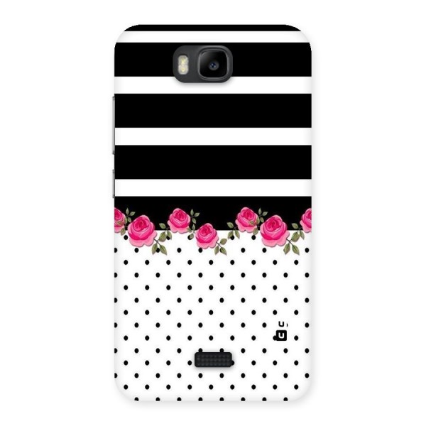 Dots Roses Stripes Back Case for Honor Bee