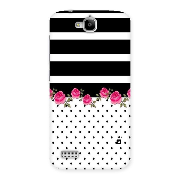 Dots Roses Stripes Back Case for Honor Holly