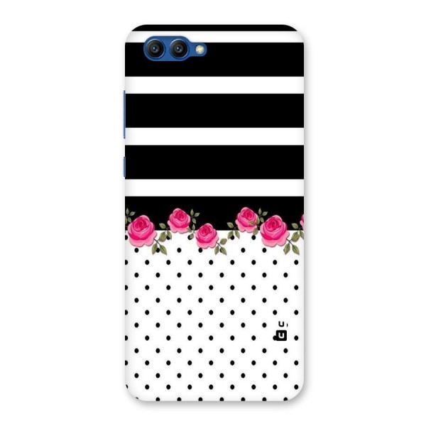 Dots Roses Stripes Back Case for Honor View 10