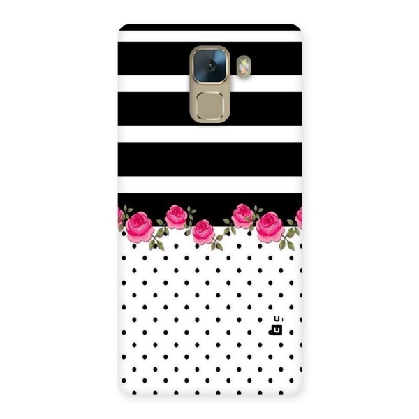 Dots Roses Stripes Back Case for Huawei Honor 7