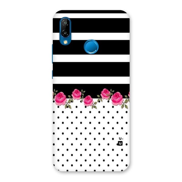Dots Roses Stripes Back Case for Huawei P20 Lite