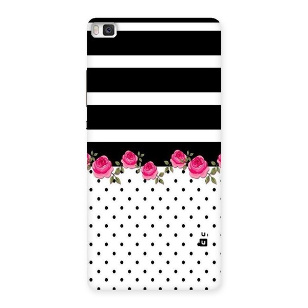 Dots Roses Stripes Back Case for Huawei P8