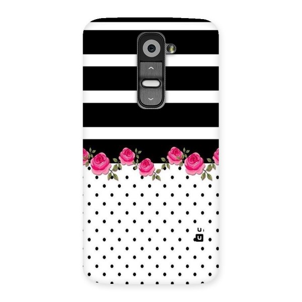 Dots Roses Stripes Back Case for LG G2