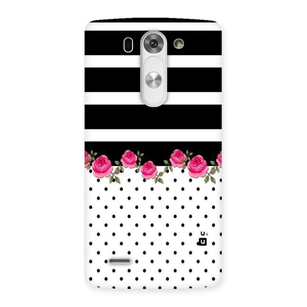 Dots Roses Stripes Back Case for LG G3 Beat
