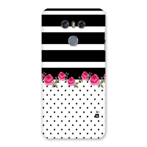 Dots Roses Stripes Back Case for LG G6