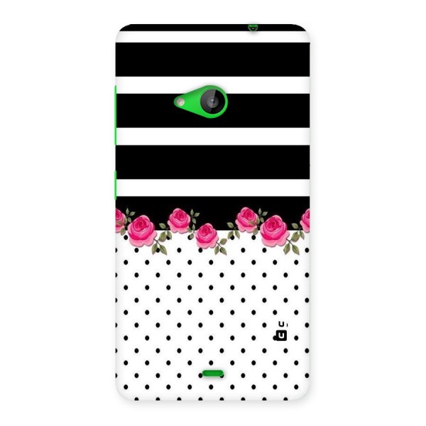 Dots Roses Stripes Back Case for Lumia 535