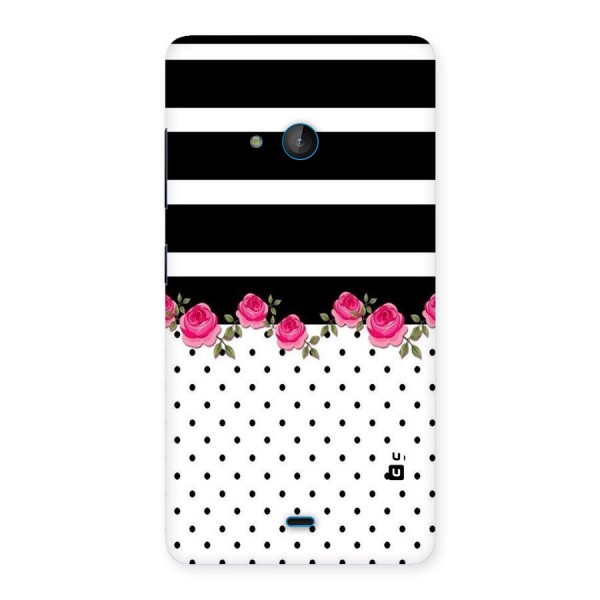 Dots Roses Stripes Back Case for Lumia 540