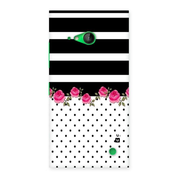 Dots Roses Stripes Back Case for Lumia 730