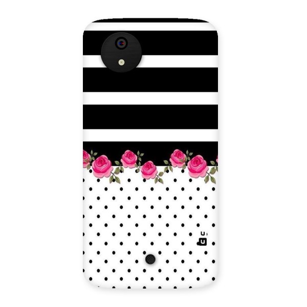 Dots Roses Stripes Back Case for Micromax Canvas A1