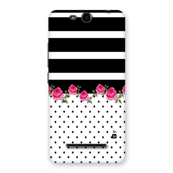 Dots Roses Stripes Back Case for Micromax Canvas Juice 3 Q392