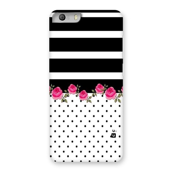 Dots Roses Stripes Back Case for Micromax Canvas Knight 2